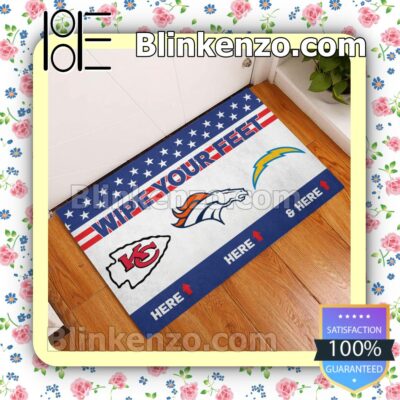 Wipe Your Feet Here Kansas City Chiefs Denver Broncos Los Angeles Chargers Welcome Mats a