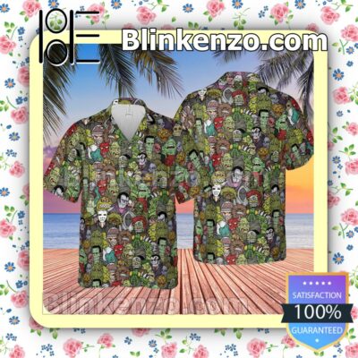 All The Monsters Aloha Short Sleeve Shirt