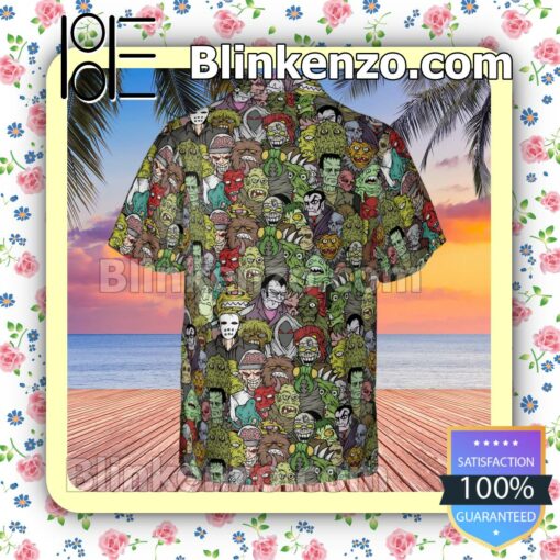 Buy In US All The Monsters Aloha Short Sleeve Shirt