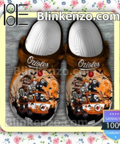 Baltimore Orioles Horror Characters Halloween Crocs Clogs a