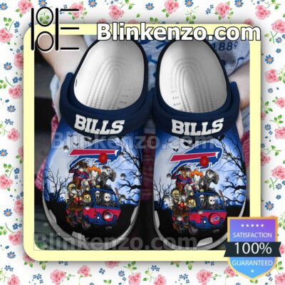 Buffalo Bills Horror Characters Halloween Crocs Clogs