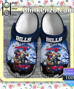 Buffalo Bills Horror Characters Halloween Crocs Clogs a