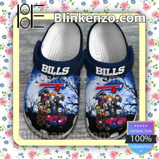 Buffalo Bills Horror Characters Halloween Crocs Clogs a