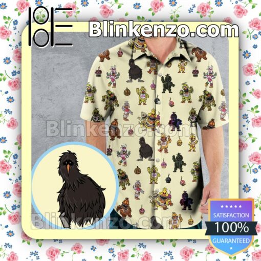 Chica Chicken Five Nights At Freddy's Pattern Men Aloha Shirts a