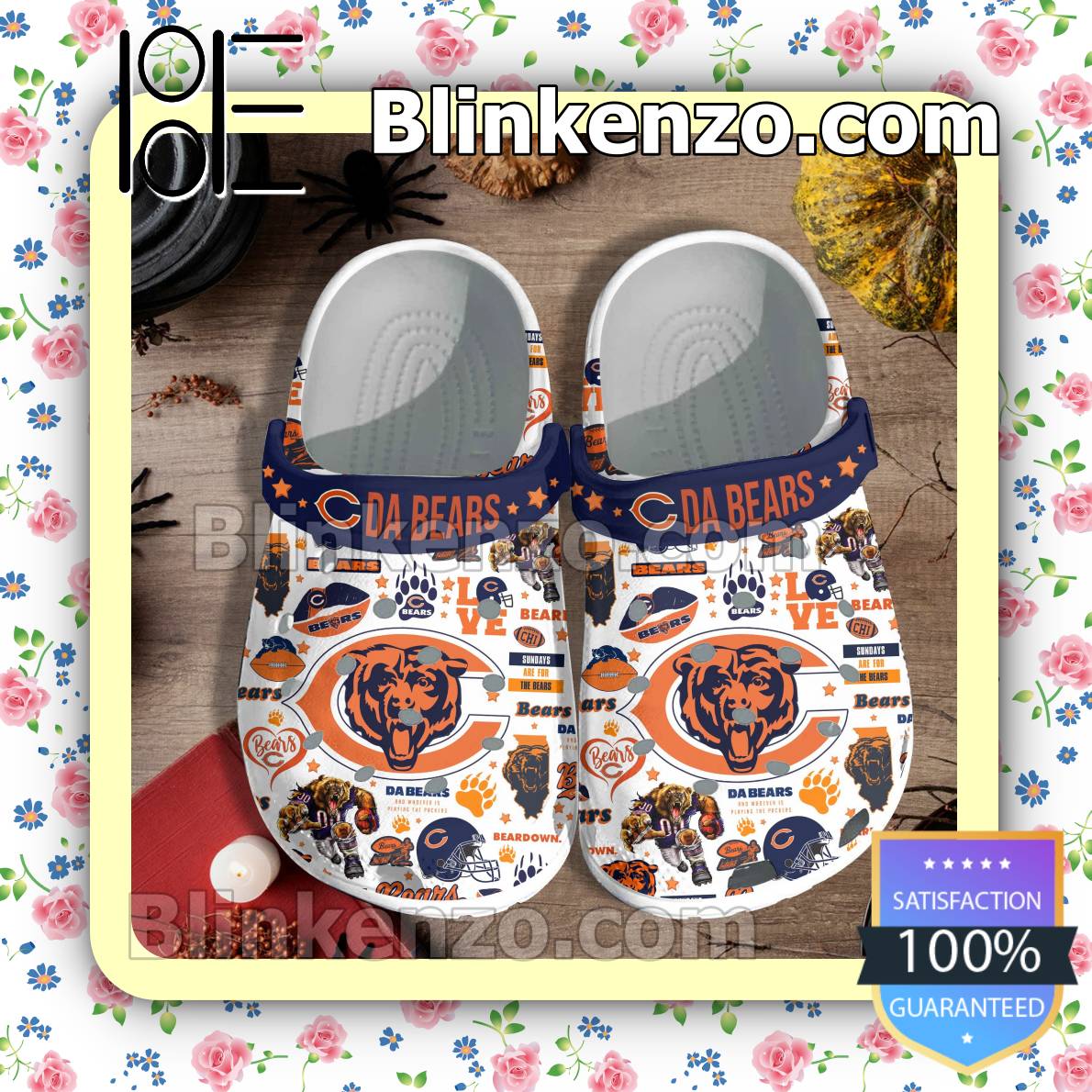 CHICAGO BEARS CROCS CLOGS SANDALS SHOES MENS 8/9 WOMENS 10/11