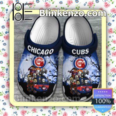 Chicago Cubs Horror Characters Halloween Crocs Clogs a