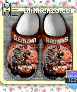 Cleveland Browns Horror Characters Halloween Crocs Clogs a