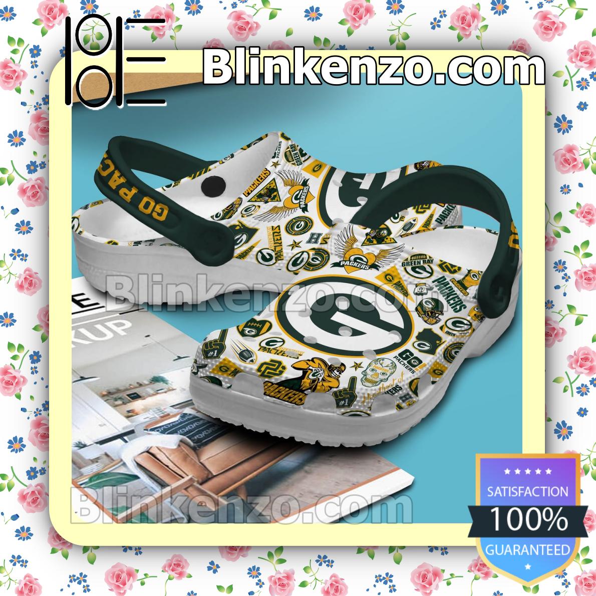 Green Bay Packers Go Pack Go Clogs Crocs - Growkoc