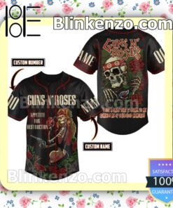 Guns N' Roses Appetite For Destruction Skull Custom Jerseys