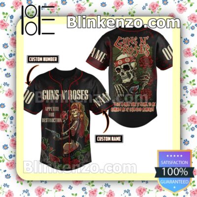 Guns N' Roses Appetite For Destruction Skull Custom Jerseys