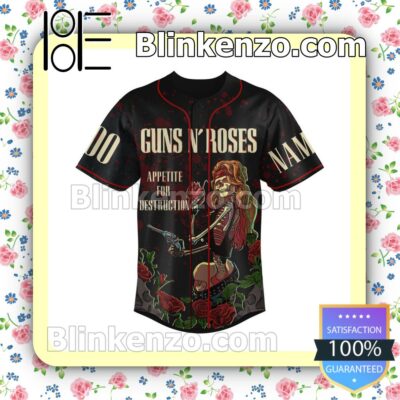 Guns N' Roses Appetite For Destruction Skull Custom Jerseys a