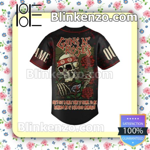 Guns N' Roses Appetite For Destruction Skull Custom Jerseys b