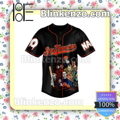 Mother's Day Gift Horror Characters San Francisco Giants Let's Go Giants Personalized Jersey Shirt