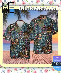 Horror Movie Characters Pattern Men Aloha Shirts