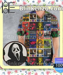 Horror Movies Nope Ghostface Pinhead Pearl Leatherface Halloween Men Aloha Shirts a