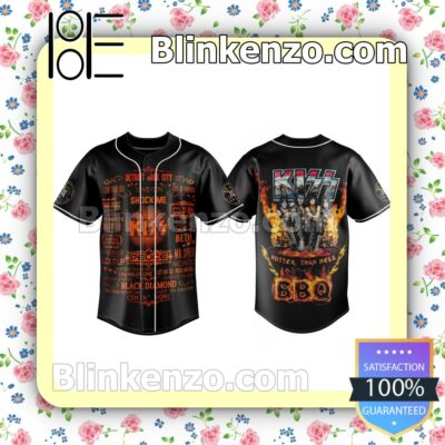 Kiss Hotter Than Hell Jersey Button Down Shirts