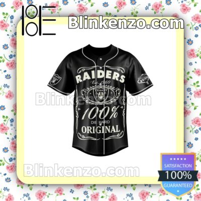Free Ship Las Vegas Raiders 100% Die Hard Original Jersey Button Down Shirts
