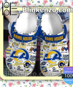 Los Angeles Rams Rams House Fan Pattern Crocs