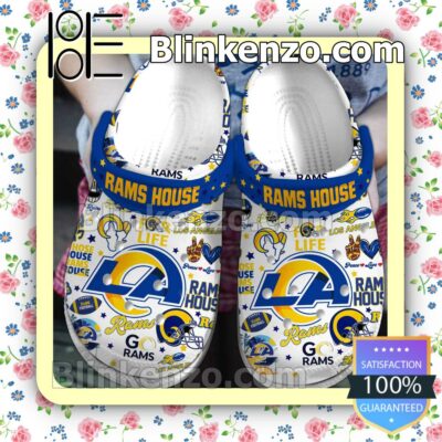 Los Angeles Rams Rams House Fan Pattern Crocs