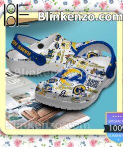 Los Angeles Rams Rams House Fan Pattern Crocs a