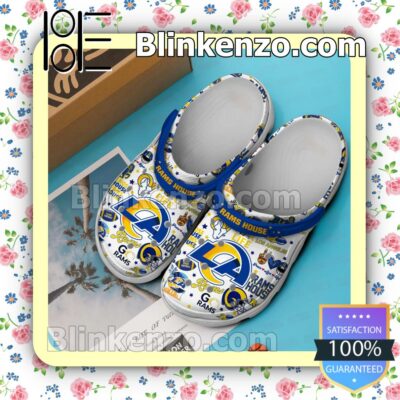 Los Angeles Rams Rams House Fan Pattern Crocs b