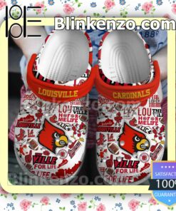 Louisville Cardinals Pattern Crocs Clogs