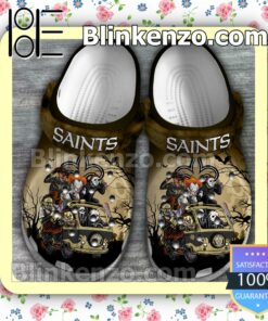 New Orleans Saints Horror Characters Halloween Crocs Clogs a