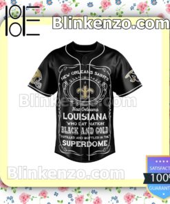 Present New Orleans Saints We Are Dat Jersey Button Down Shirts