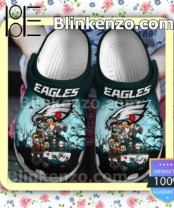 Philadelphia Eagles Horror Characters Halloween Crocs Clogs