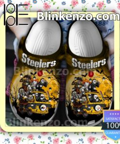 Pittsburgh Steelers Horror Characters Halloween Crocs Clogs