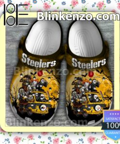 Pittsburgh Steelers Horror Characters Halloween Crocs Clogs a