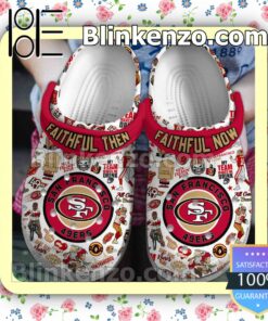 San Francisco 49ers Faithful Then Faithful Now Crocs Clogs