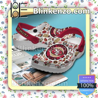 Only For Fan San Francisco 49ers Faithful Then Faithful Now Crocs Clogs