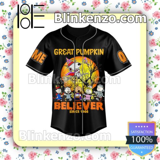 Snoopy Great Pumpkin Believer Since 1966 Custom Jerseys a