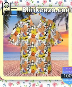 Very Good Quality Spooky Pikachu Charmander Jigglypuff Bulbasaur Pokemon Casual Shirts