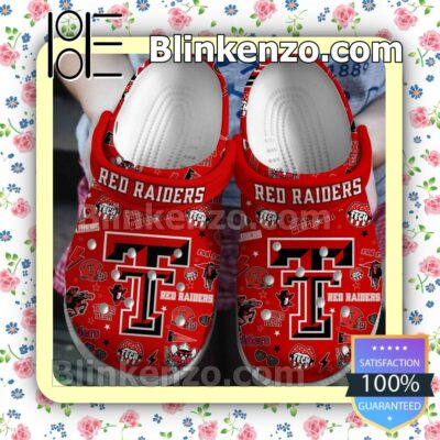 Texas Tech Red Raiders Football Pattern Crocs Clogs