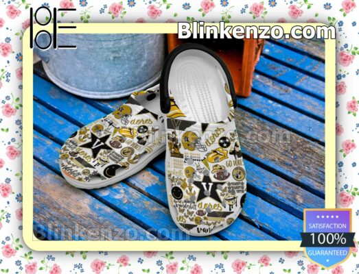 Luxury Vanderbilt Commodores Pattern Crocs Clogs