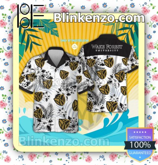 Wake Forest University Logo Hawaiian Shirt