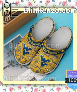 Very Good Quality West Virginia Mountaineers Football Pattern Crocs Clogs