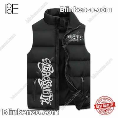 Review Aerosmith Peace Out Life's A Journey Not A Destination Puffer Sleeveless Jacket