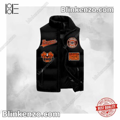 Top All Bite No Bark Cleveland Browns Mascot Quilted Vest