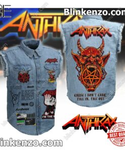 Anthrax Cause I Don't Care Men's Denim Vest