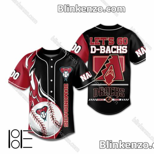 Arizona Diamondbacks Let's Do D-bachs Personalized Baseball Jersey