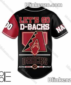 Real Arizona Diamondbacks Let's Do D-bachs Personalized Baseball Jersey
