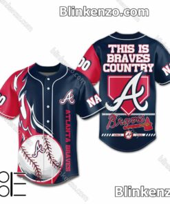 Atlanta Braves This Is Braves Country Personalized Baseball Jersey