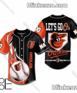 Baltimore Orioles Let's Go O's Personalized Baseball Jersey