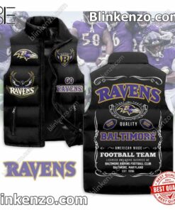 Baltimore Ravens Football Team Quilted Vest