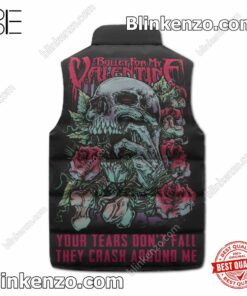 All Over Print Bullet For My Valentine Your Tears Don't Fall They Crash Around Me Puffer Sleeveless Jacket