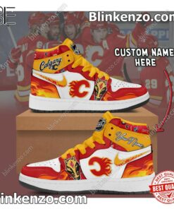 Calgary Flames NHL Air Jordan 1 High Men's Sneakers