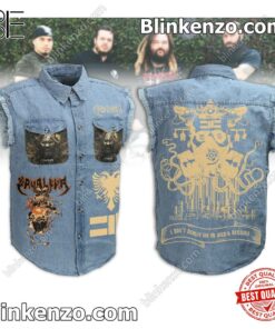 Cavalera I Don't Really See Or Need A Reunion Pattern Men's Denim Vest